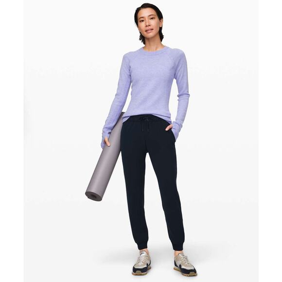 Lululemon Sit In Lotus Sweater Merino Wool Womens Small Heathered Lilac Tunic - Picture 3 of 13